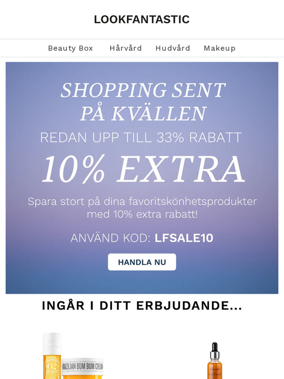 NU LIVE 🔥 EXTRA 10% rabatt (redan upp till 33% rabatt)!