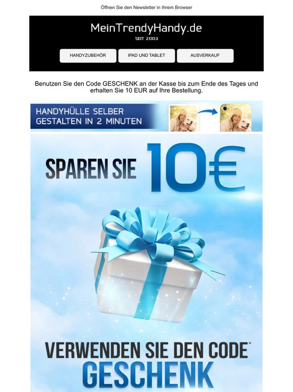 10 EUR für Sie in dieser E-Mail! 💸