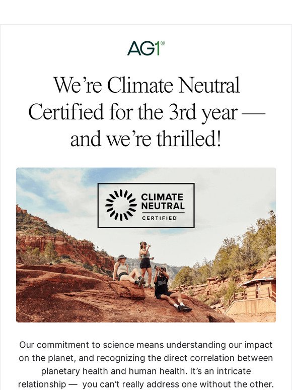 We’re celebrating 3 years of being Climate Neutral Certified