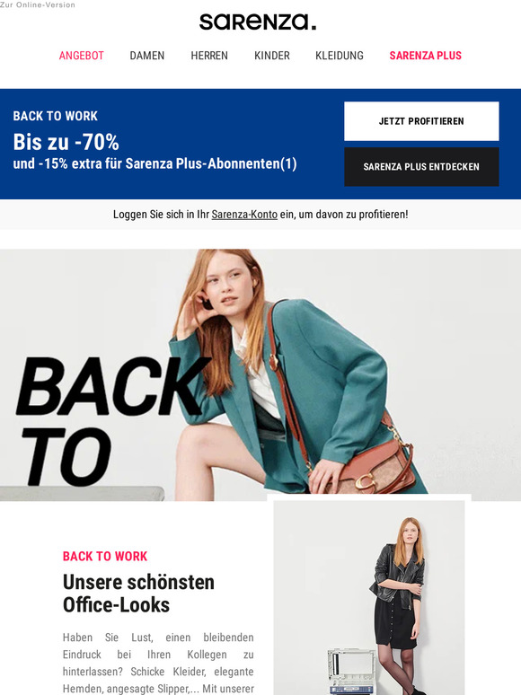 💼 Back to Work: Bereiten Sie sich auf eine stylische Rückkehr ins Büro vor.