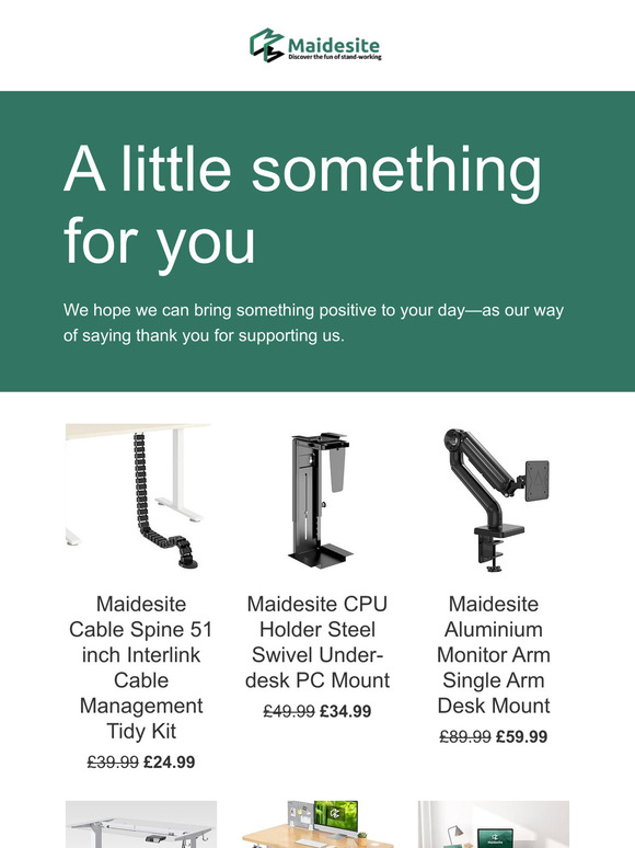 Dear User, end of month sale starts