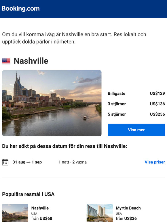 Bo i Nashville från US$129 – ett riktigt bra pris!
