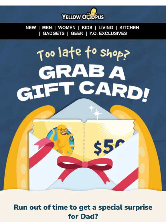 Too Late To Shop For Dad? Grab A Gift Card! 🎁🔥