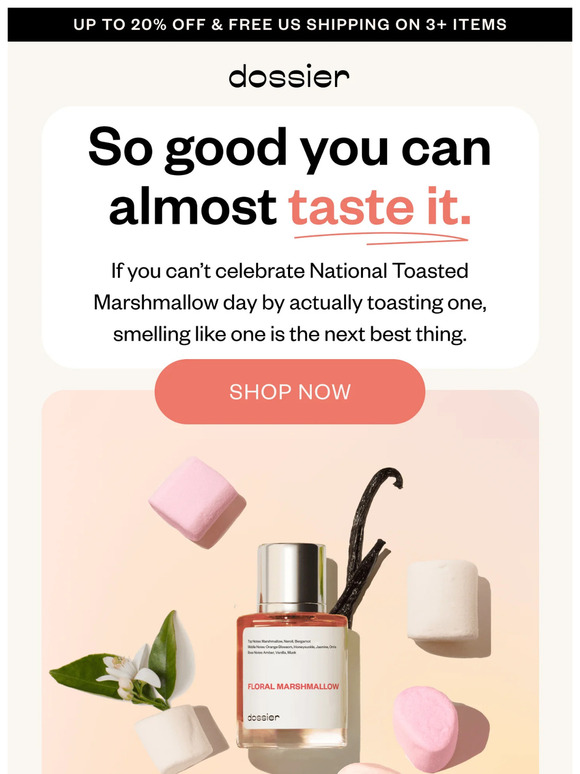 Dossier Smell like a perfectly toasted marshmallow 🤤 Milled