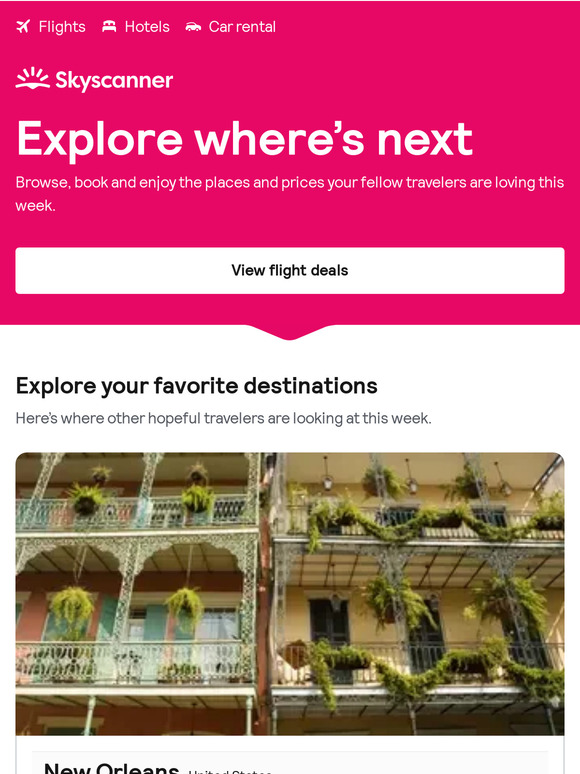 Flight deals from New York John F. Kennedy Airport – from $117