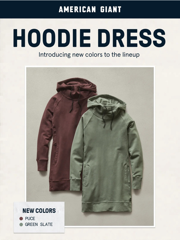 Hoodie Dress: New Colors!