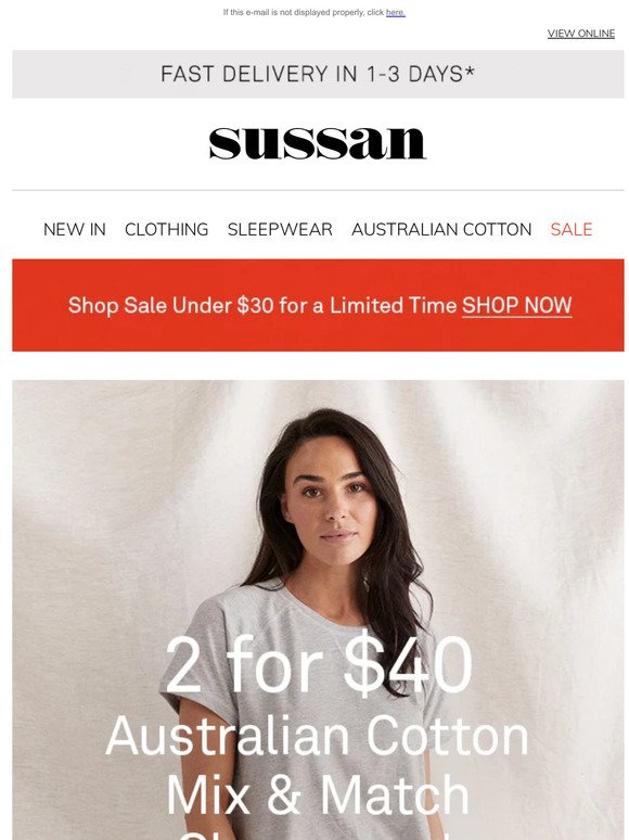 Mix & Match | 2 for $40 Australian Cotton Sleepwear
