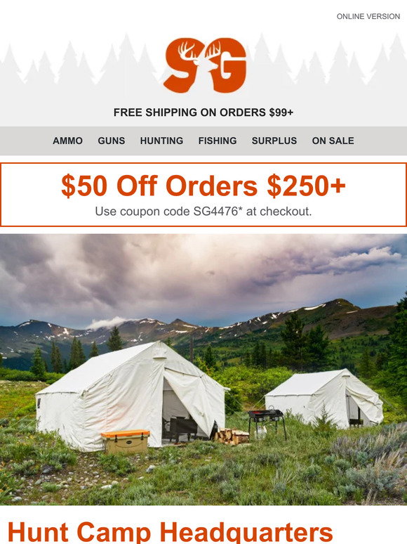 Sportsman's Guide Source 50 off 250+ Hunt Camp Headquarters Milled
