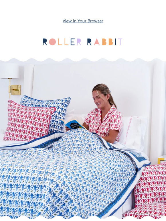 Roller Rabbit Jemina Cotton Decorative Pillow, 18 x 18