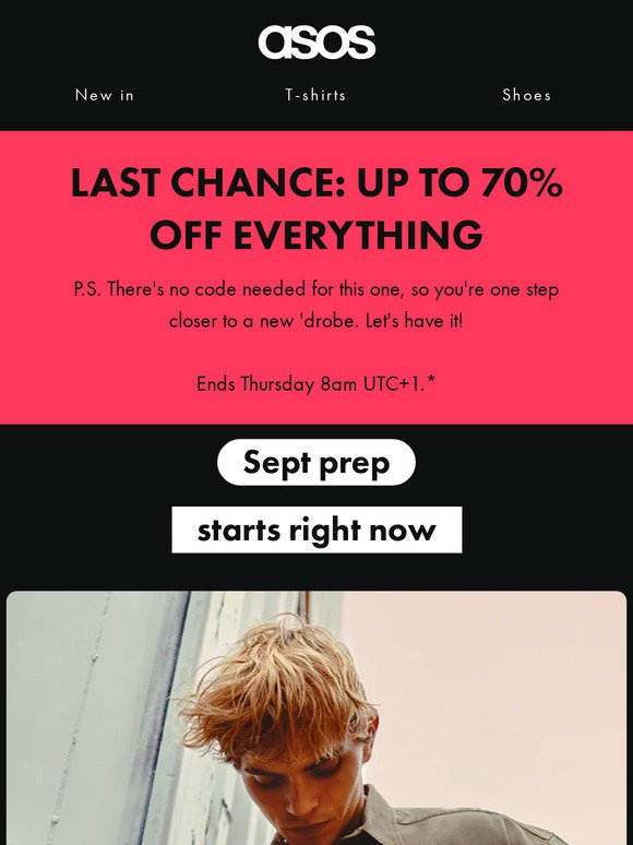 Last chance: up to 70% off everything 💥