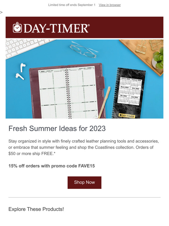 Summer Favorites are 15% off with promo code FAVE15.