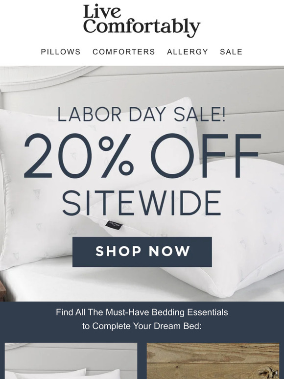 Get All Your Bedding Essentials At The Labor Day Sale!