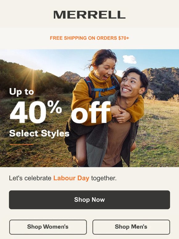 Labour Day Sale: Up to 40% off