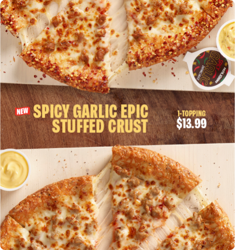 Trying Papa Johns NEW! Garlic Epic Stuffed Crust Pizza! Available for