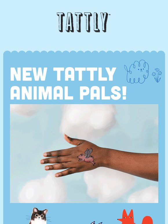 New Tattly Animal Pals! 🐖