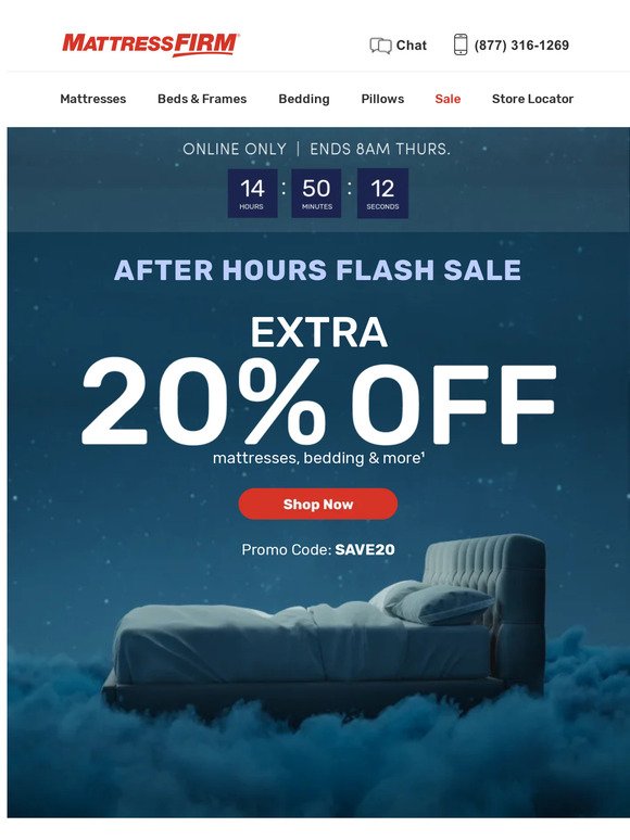 Extra 20% off is here ⏰ Blink and you'll miss it