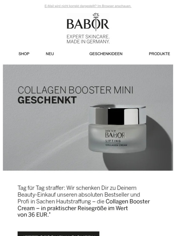 Dein Geschenk im Wert von 36 EUR! Unsere Collagen Booster Cream