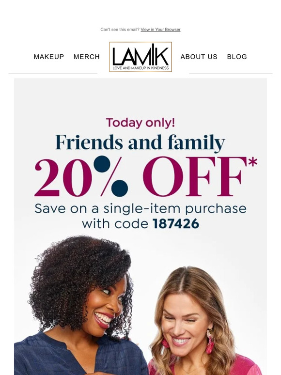 20% off TODAY ONLY!
