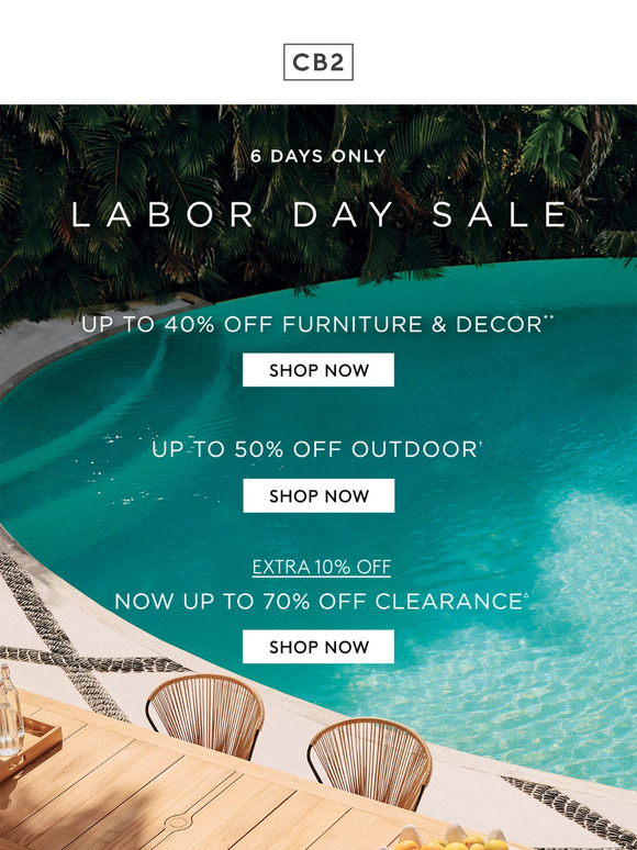 LABOR DAY SALE STARTS NOW