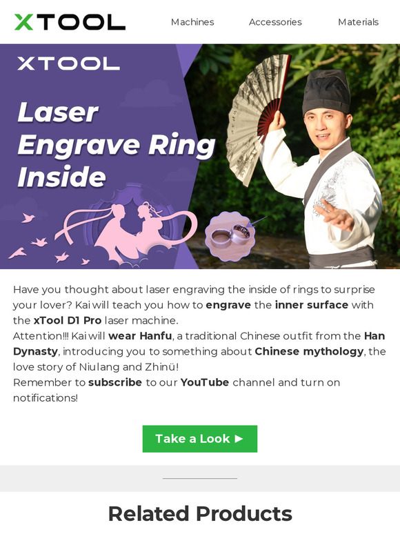 xtool Howto Tutorials Laser Engrave Rings Inside with xTool D1 Pro 🔥