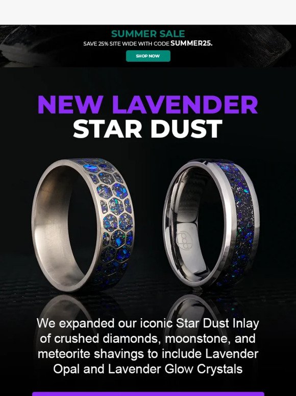 Brand New Lavender Star Dust™ Ring Designs