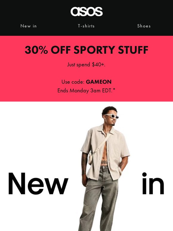 30% off sporty stuff! 🏈
