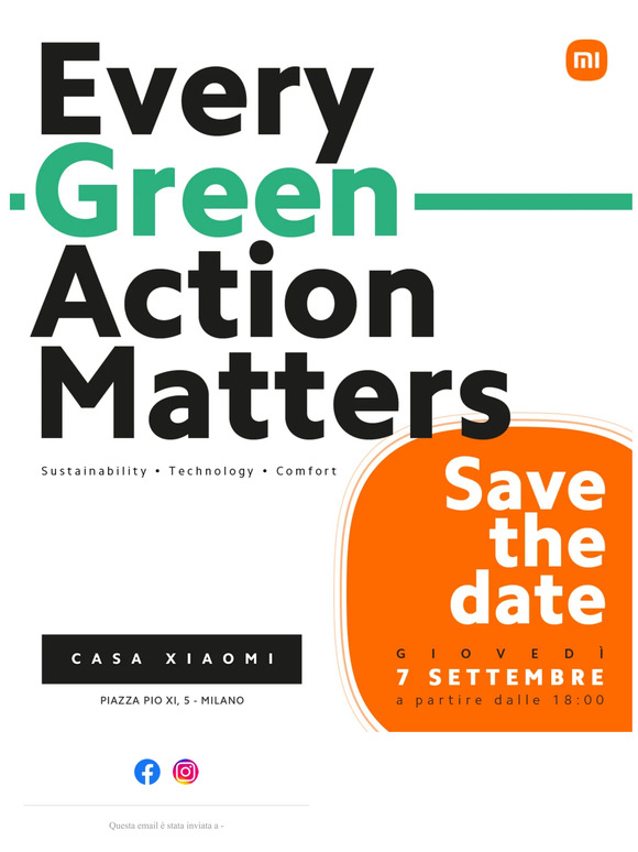 Riapre Casa Xiaomi - INVITO | Every Green Action Matters