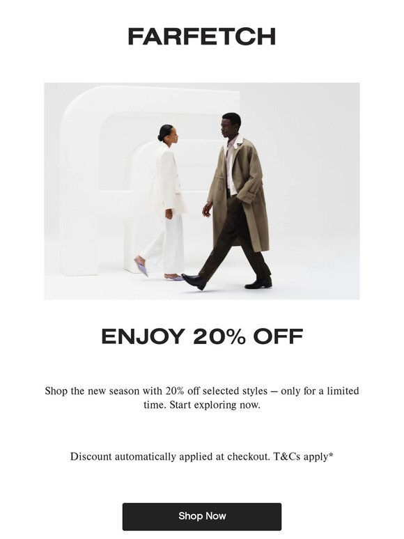 Your 20% off is here