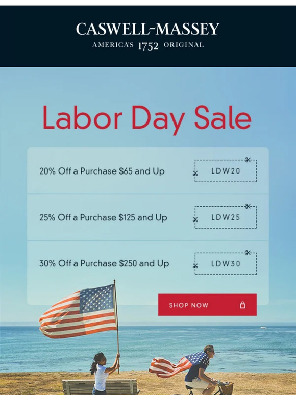 Save Up to 30% Off This Labor Day!