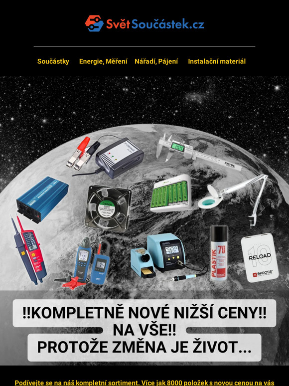 🛒 Vaše šance na úspory: Změnili jsme ceny na e-shopu Světsoučástek!