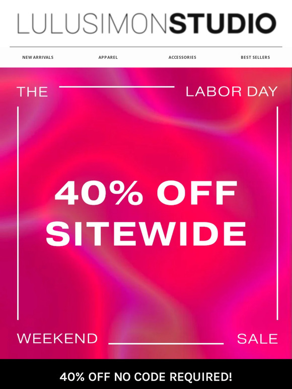 Labor Day Weekend Sale Starts NOW