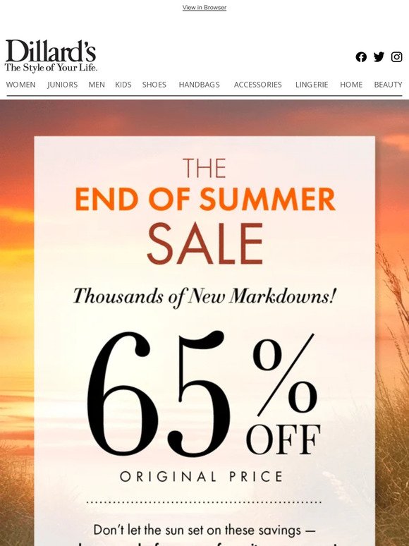 65% Off: Thousands of New Markdowns!