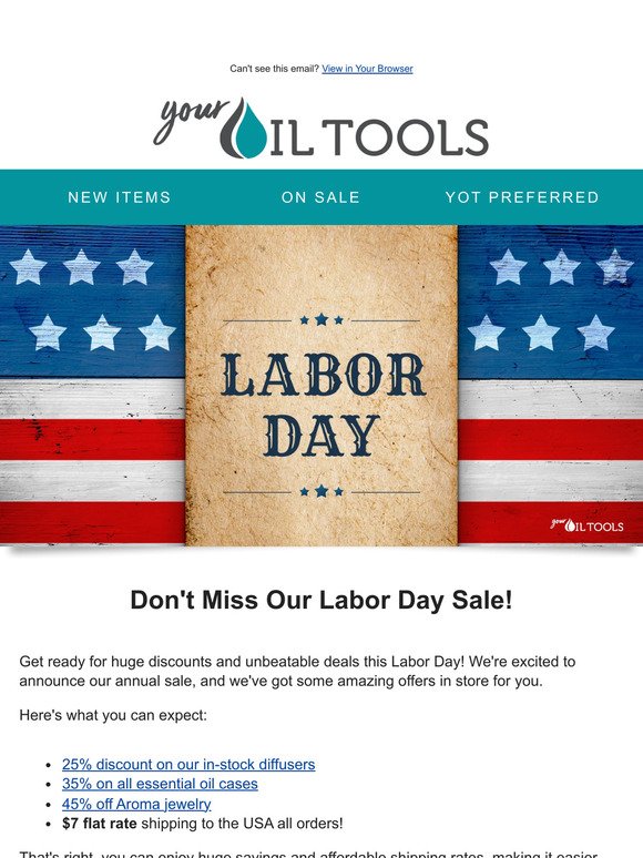 Unbelievable Labor Day Savings + $5 Shipping!