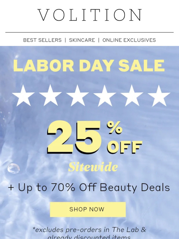 Labor Day Sale Starts NOW!