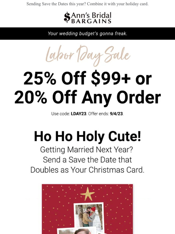 Sneak Peek: Christmas Card + Save the Date = Perfection