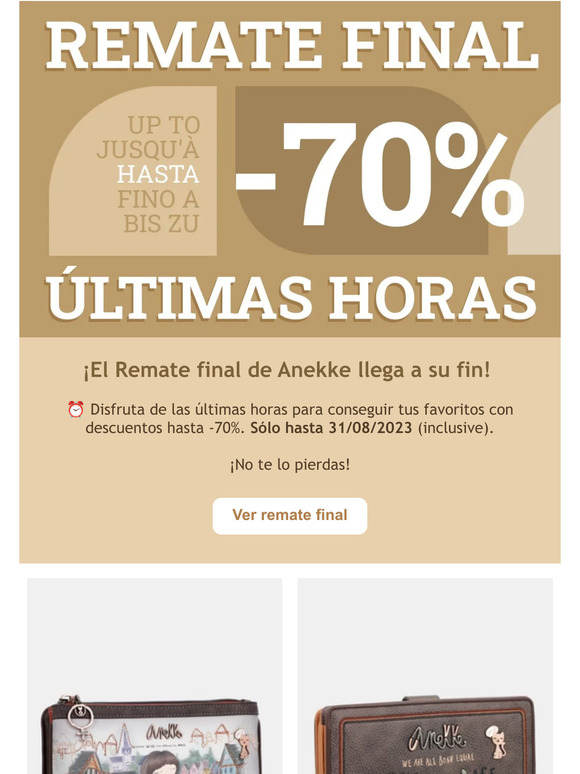 ¡Últimas horas de Remate final en Anekke! ⏰