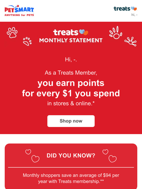 Treats membership shop petsmart cost