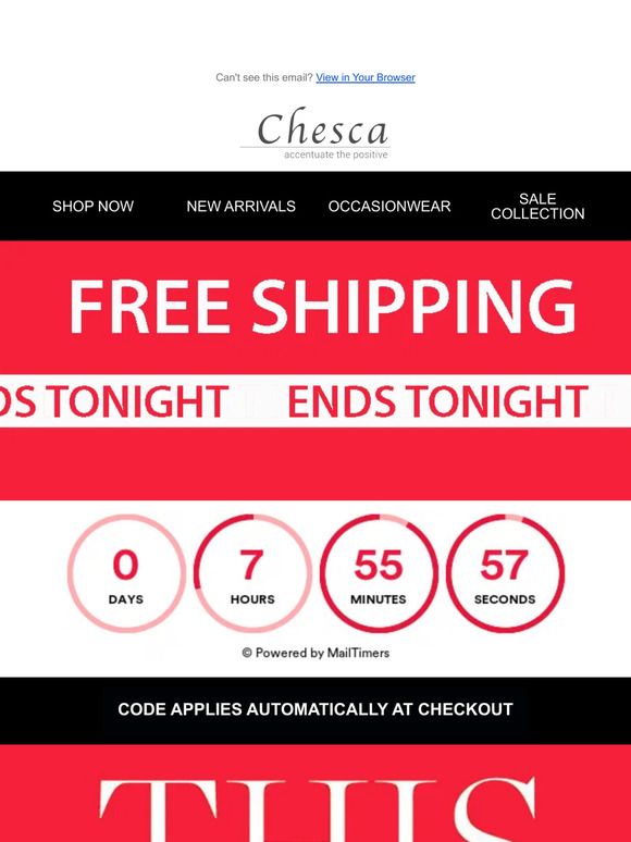 ⏰ FREE DELIVERY ENDS TONIGHT!