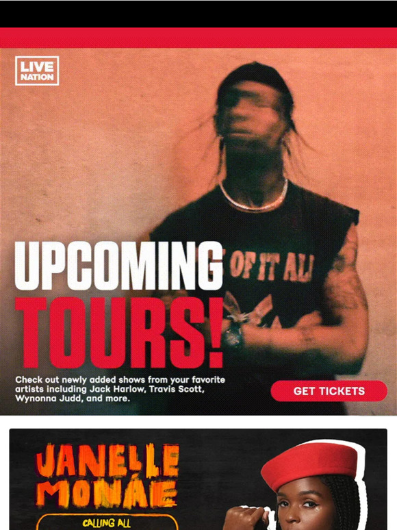 LiveNation Tours Featuring Jack Harlow, Travis Scott, Wynonna