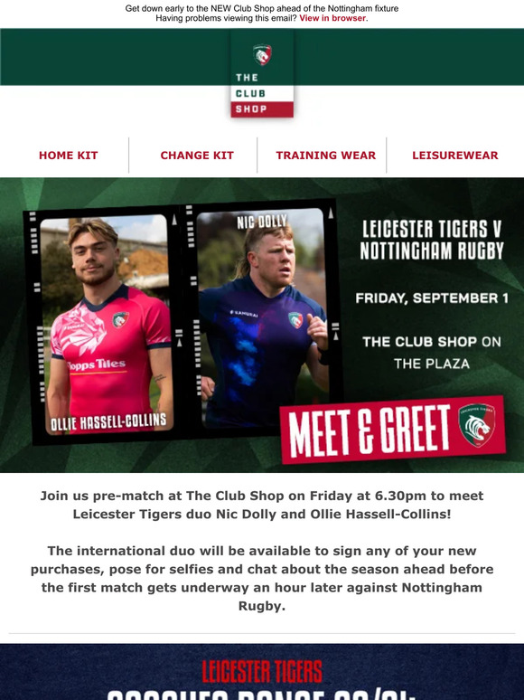 The Club Shop  Leicester Tigers