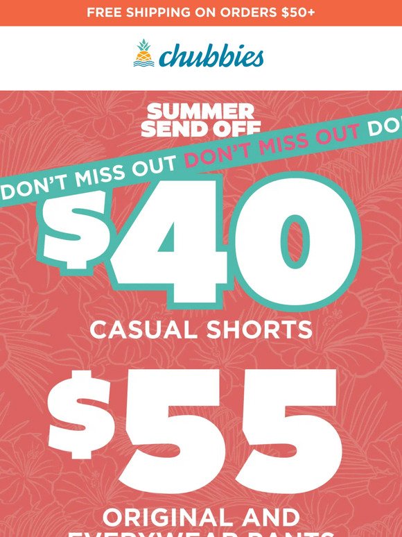 If you like $40 casual shorts and $55 pants...