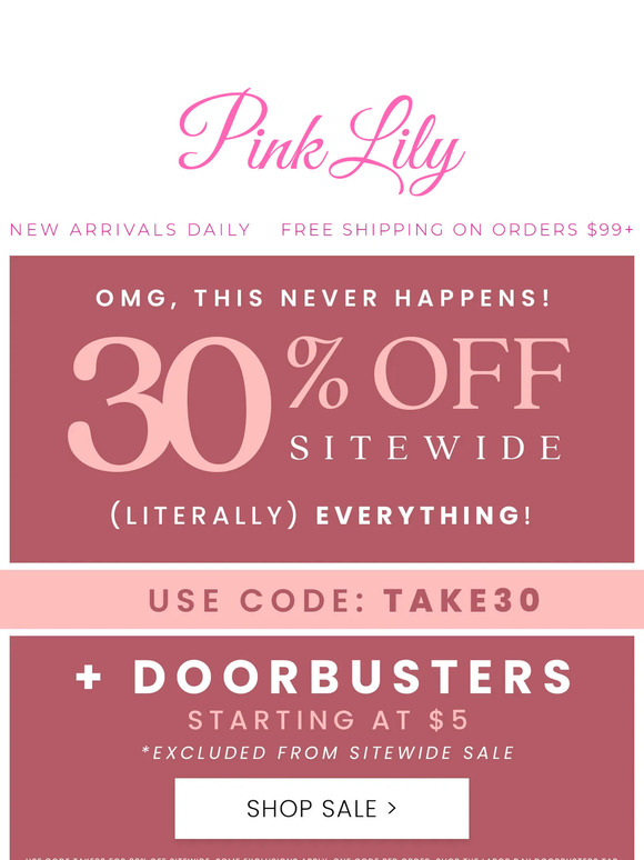 30% OFF EVERTHING: Labor Day SALE!