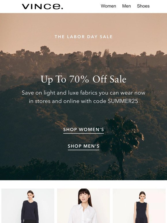 On Now: Up To 70% Off Sale