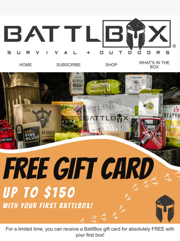FREE $150 Gift Card with your first box 🤑