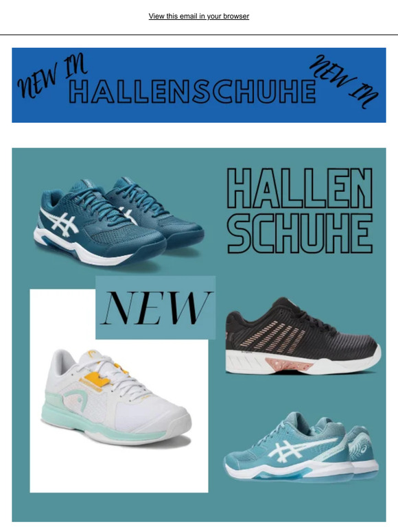 New in: Tennisschuhe für die Hallensaison auf Teppichbelag