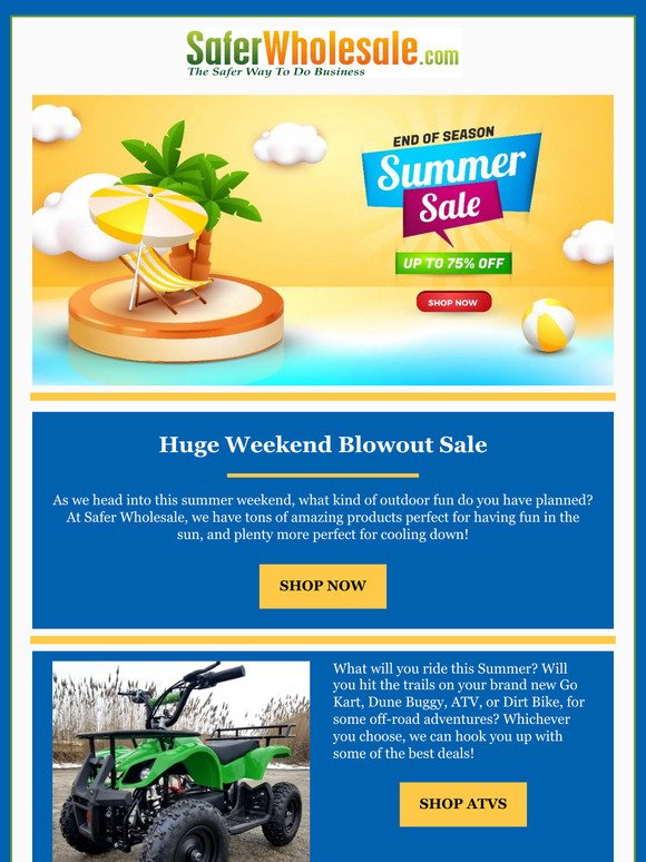 End of Summer Blowout Sale at Safer Wholesale - Celebrate With Us