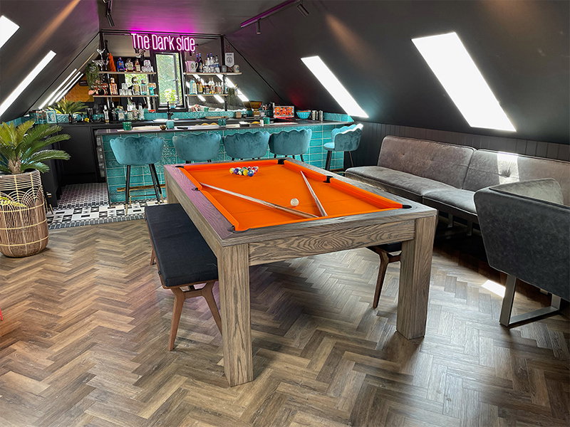 Signature Chester Black Solid Wood Pool Dining Table