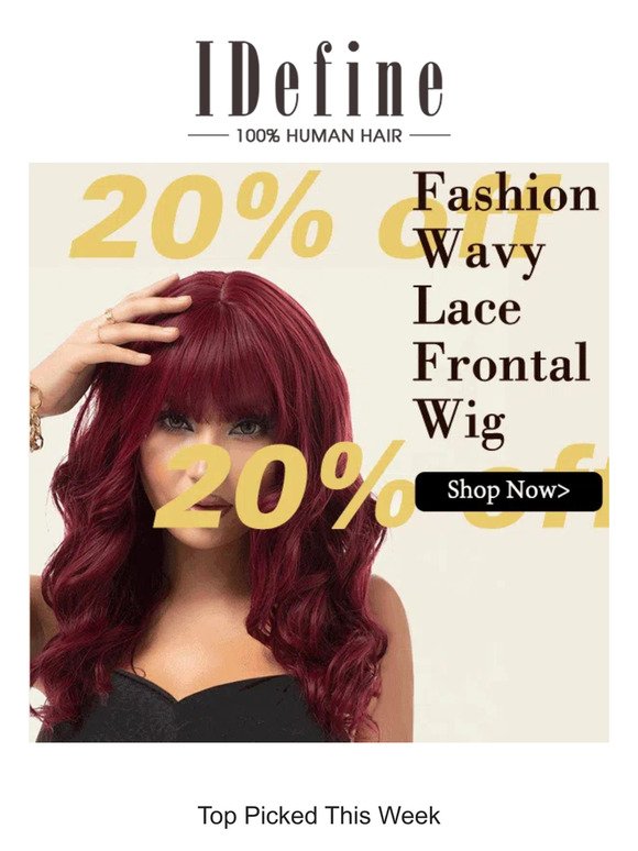 Fashion Wavy Lace Frontal Wigs Up to 20% off