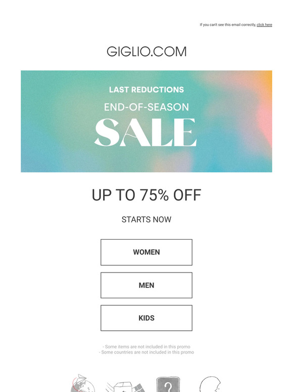Last reductions! Up to 75% off