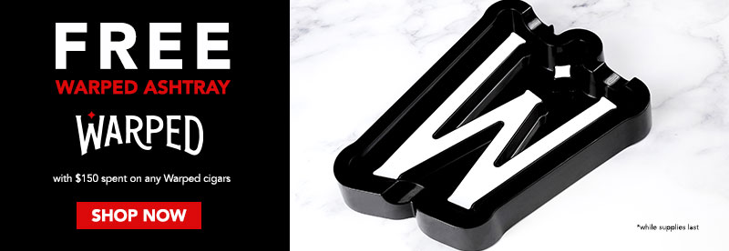Free Warped Ashtray with $150 spent on any Warped Cigars at Smokingpipes.com